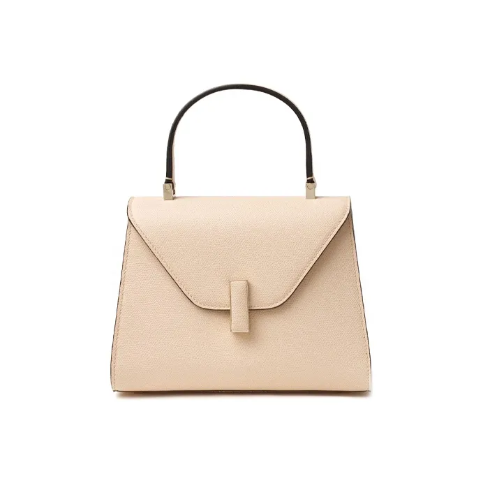 Valextra Iside Calfskin One Shoulder Handbag, Crossbody Bag Mini Women's Nude Pink-0