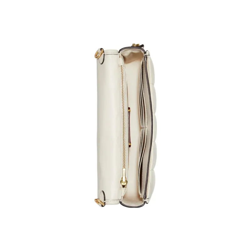COACH Hayden Nappa Soft Leather Shoulder Bag, Crossbody Bag Trumpets Women's Chalk White-3