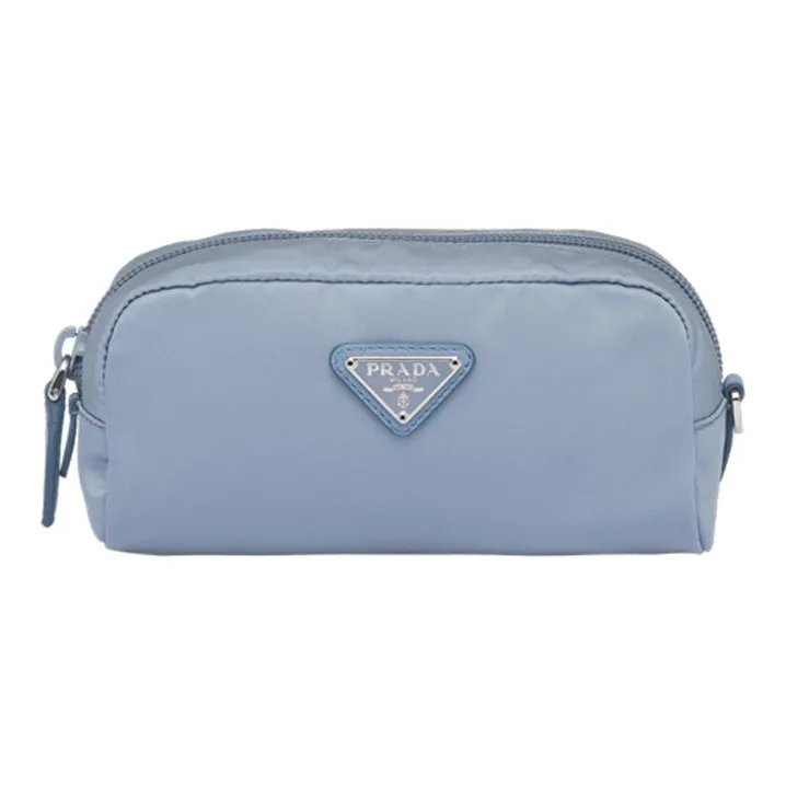 PRADA Nylon Handheld Makeup Bag Toiletry Bag Women's Light Blue-0