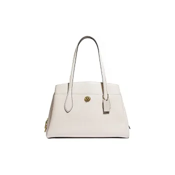 COACH Lora Leather One Shoulder Handbag Regular Women's Pink White