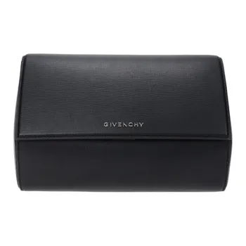 Givenchy Pandora Cow Leather Clutch Women's Black