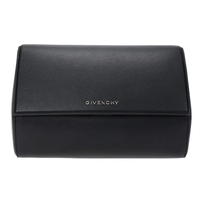 Givenchy Pandora Cow Leather Clutch Women's Black-0