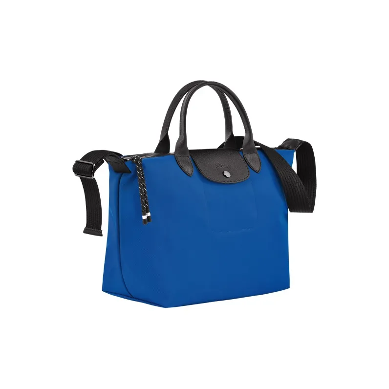 LONGCHAMP Le Pliage Energy Nylon With Canvas Dumpling Bag Crossbody Handbags Large Size Men's Blue-1