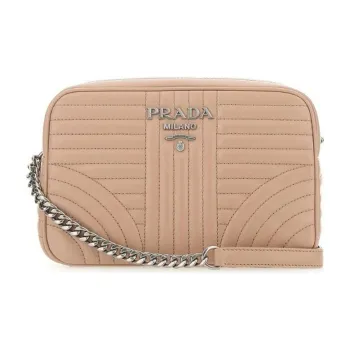 PRADA Diagramme Leather Crossbody Bag, Shoulder Bag Unisex Pink