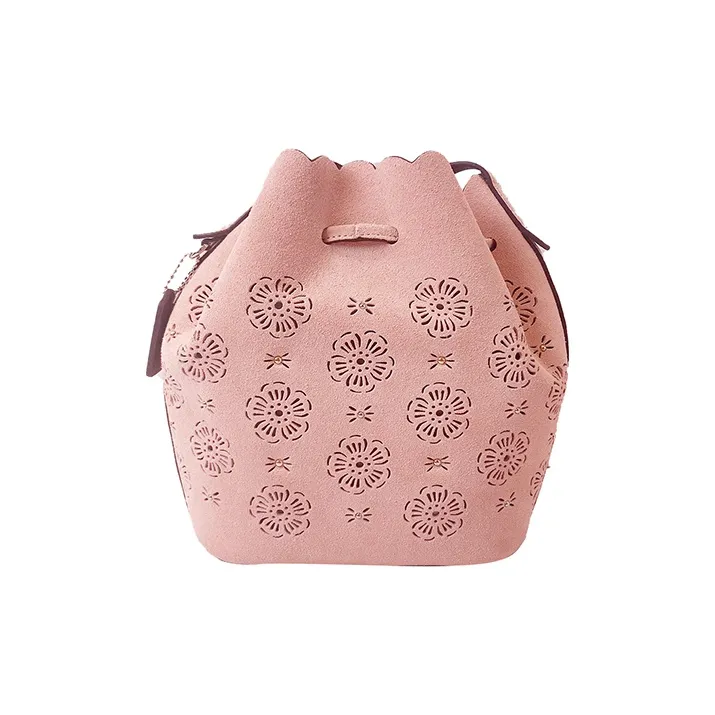 COACH Sheepskin Bucket Bags Crossbody Bag, Shoulder Bag Trumpets Women's Pink-2