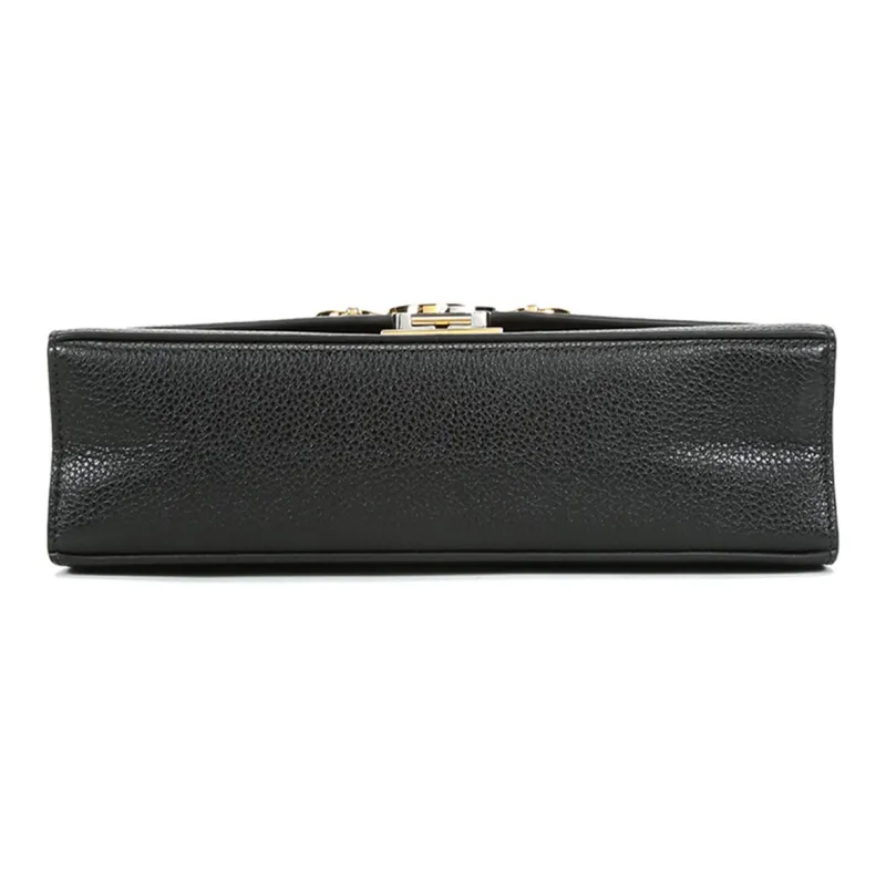 GUCCI Grained Leather Crossbody Bag Shoulder Bag Women's Black-4