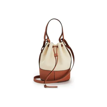 LOEWE Balloon Canvas With Leather Balloon Bag, Bucket Bag, Drawstring Bag, Handbag, Shoulder Bag, Crossbody Bag Women's