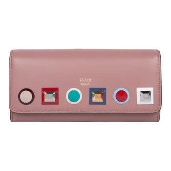 FENDI Leather Chain Shoulder Bag, Crossbody Bag Wallet Women's Pink