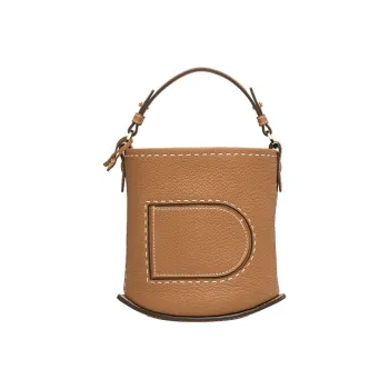 Delvau Calfskin Shoulder Bag Crossbody Bag Handbag Mini Women's Brown
