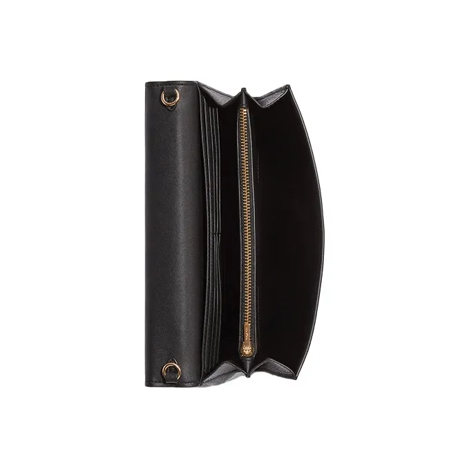 COACH Tammie Pebbled Leather Envelope Bag, Crossbody Bag Trumpets Women's Black-1