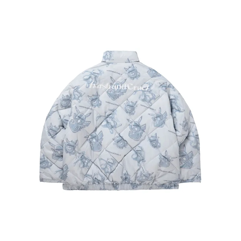 HARSH AND CRUEL Puffer Jackets Unisex-4
