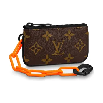 LOUIS VUITTON Pochette Cles Monogram Orange Brown
