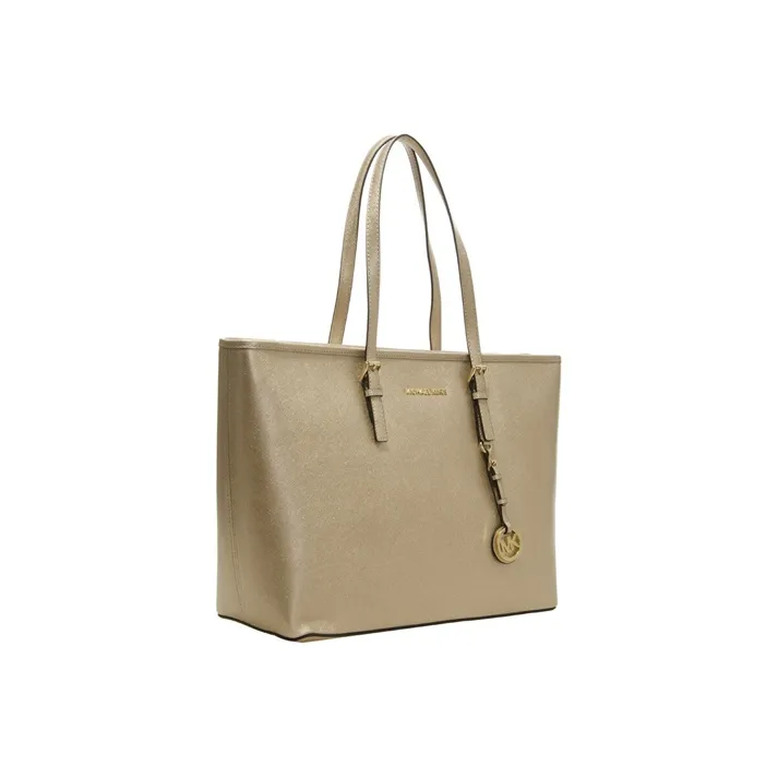 MICHAEL KORS MICHAEL KORS Handbag Collection Jet Set Travel Cow Leather Handbag Women's Gold-1