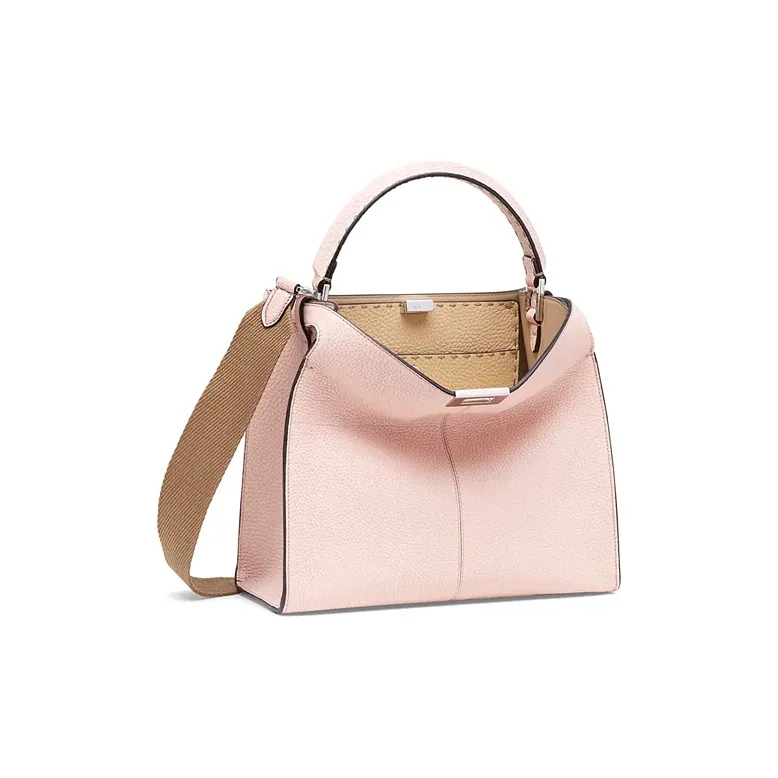 FENDI Cow Leather Tote, Handbag, Shoulder Bag Medium Size Women's Light Pink-2
