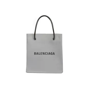 Balenciaga Calfskin Tote Bag Shopping Bag Handbag Mini Women's Gray