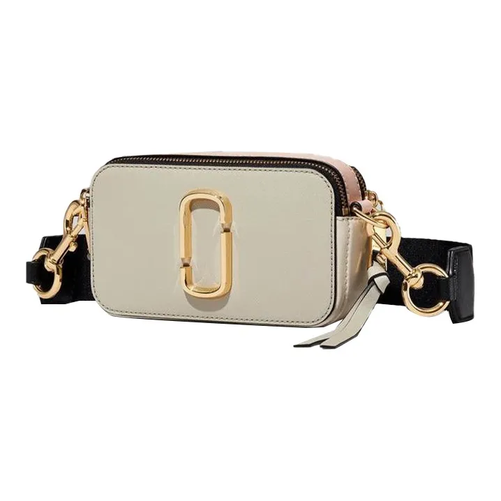 MARC JACOBS Snapshot Cow Leather Shoulder Bag, Crossbody Bag Trumpets Women's Ecru-1