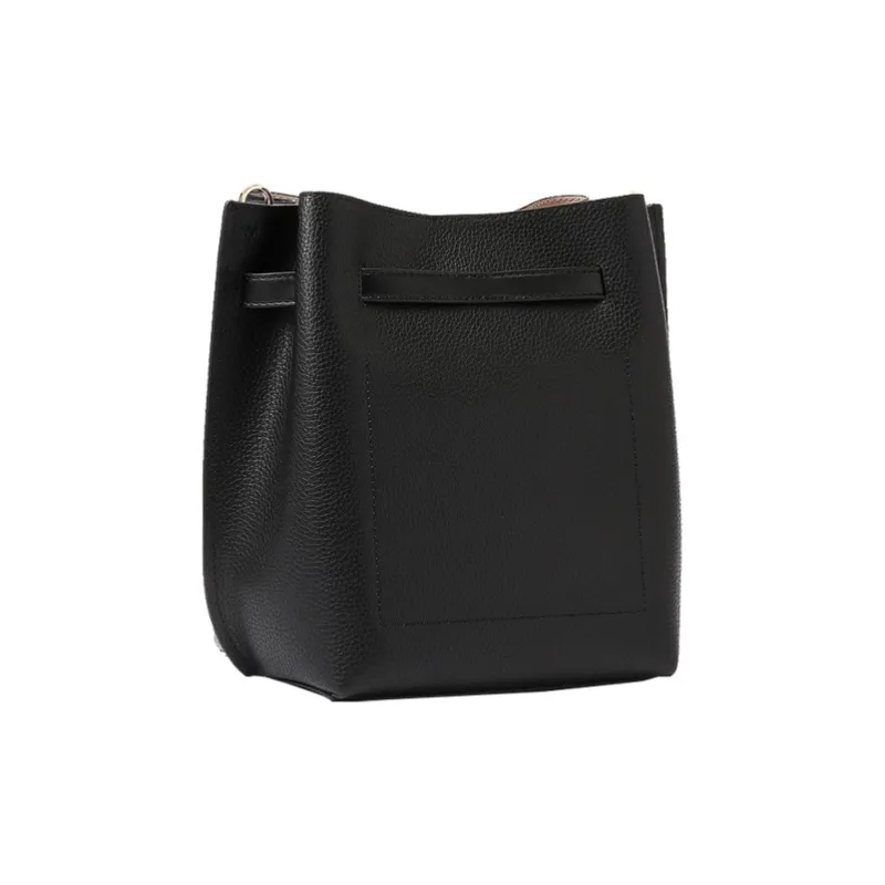 MICHAEL KORS Emilia Cow Leather Bucket Bags Shoulder Bag Crossbody Bag Small Size Women's Pure Black-2