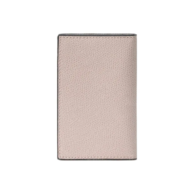 Valextra Cow Leather Card Holder Unisex Light Pink-2