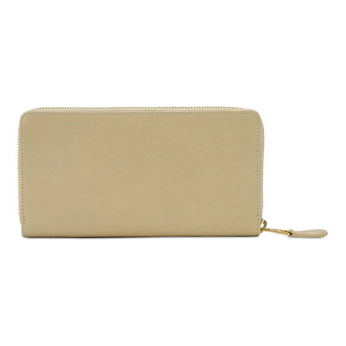 Balenciaga Leather Wallet Small Size Women's Light Coffee-1
