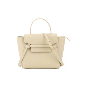 CELINE Grained Calfskin Catfish Bag Handbag Shoulder Bag Crossbody Bag Handbag Women's Ecru
