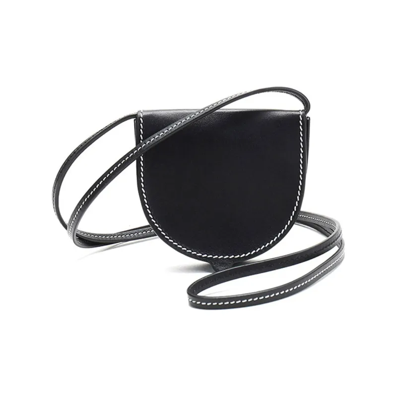 LOEWE Heel Cow Leather Horseshoe Bag, Shoulder Bag Mini Women's Black-2