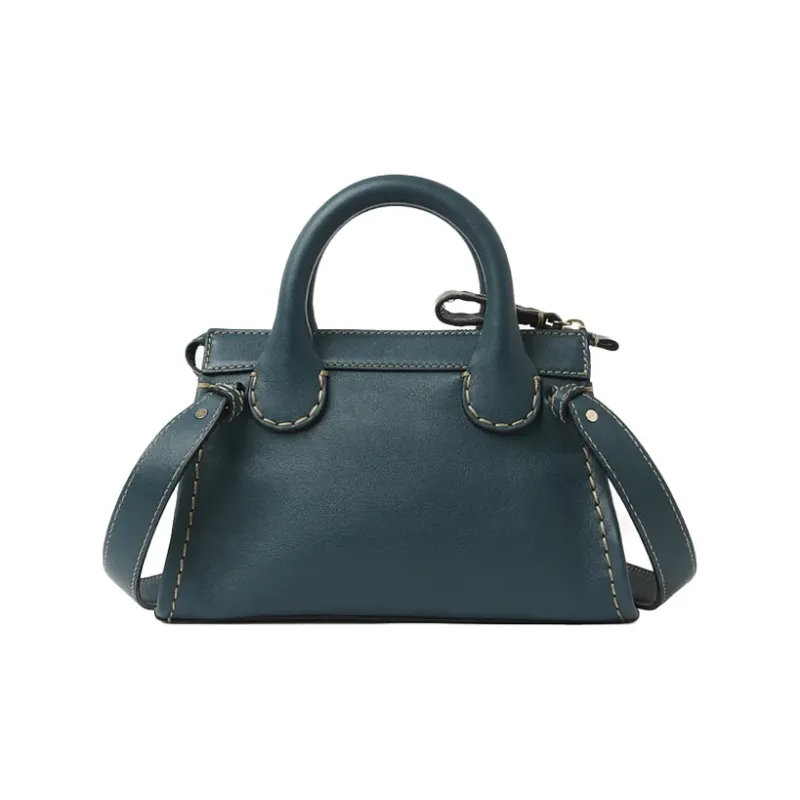 Chloe Edith Buffalo Leather Shoulder Bag Crossbody Bag Handbags Mini Women's Green-1