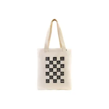 Vans Canvas Tote Bag Shopping Bag Handbag Canvas Bag Regular Unisex Ecru