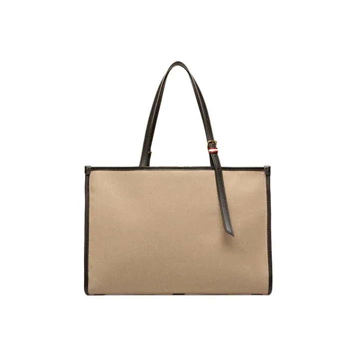 BALLY Nylon Canvas Bag Tote Bag Shopping Bag Shoulder Bag Handbag Women's Beige-1