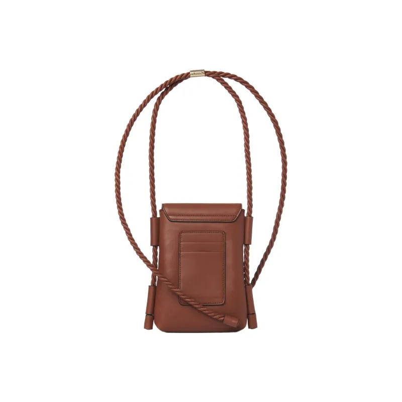 Chloe Calfskin Shoulder Bag Women's Brown-2