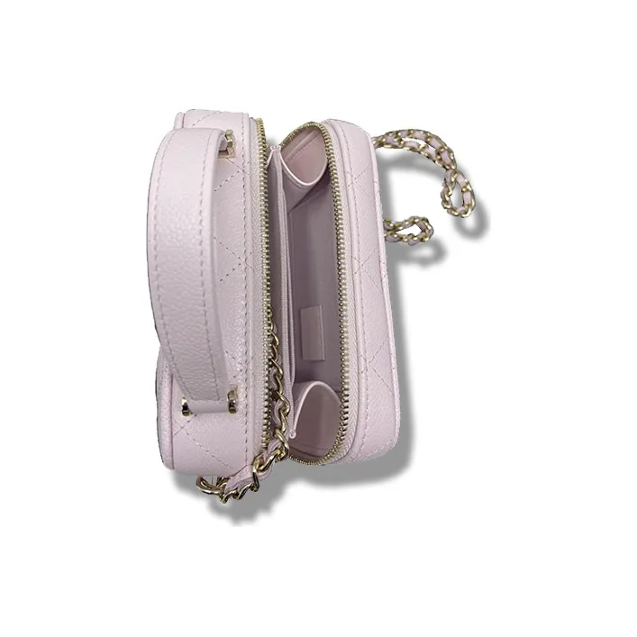 CHANEL Grain Calfskin Box Bag, Camera Bag, Shoulder Bag, Crossbody Bag Mini Women's Baby Pink-2
