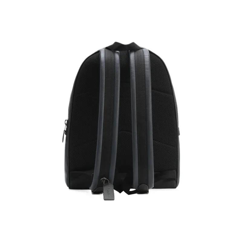 COACH Academy Smooth Finish Leather Measuring Backpack Large Size Men's Marine Blue Multicolor-3