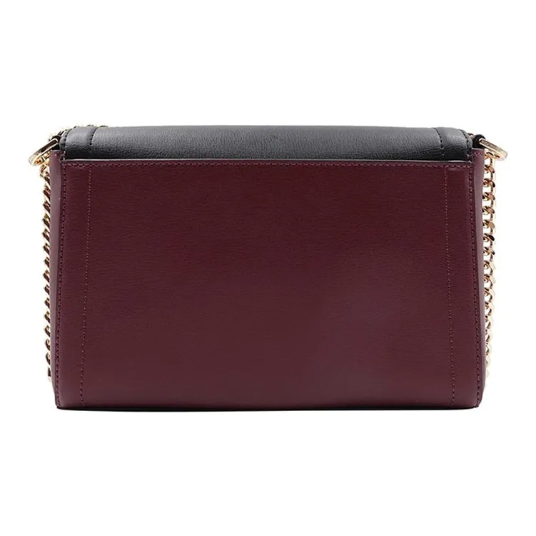 MICHAEL KORS Kinsley Leather Shoulder Bag Crossbody Bag Medium Size Women's Burgundy White/Black Multicolor-3