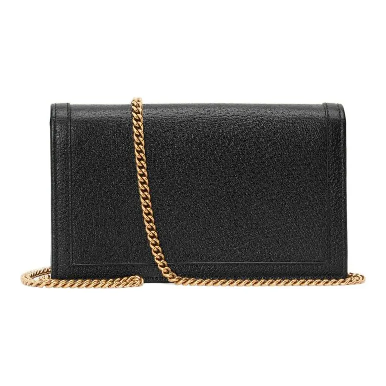 GUCCI Leather Crossbody Bag, Shoulder Bag Women's Black-3