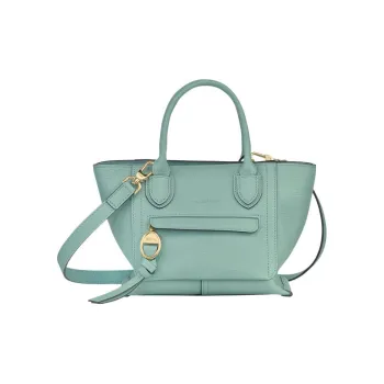 LONGCHAMP Mailbo Cow Leather Crossbody Handbag Women's Lake Blue