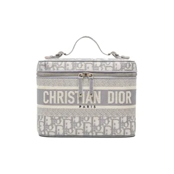DIOR DiorTravel Polyester Toiletry Bag Storage Bag Handbag Shoulder Bag Crossbody Bag Makeup Bag Women's Gray