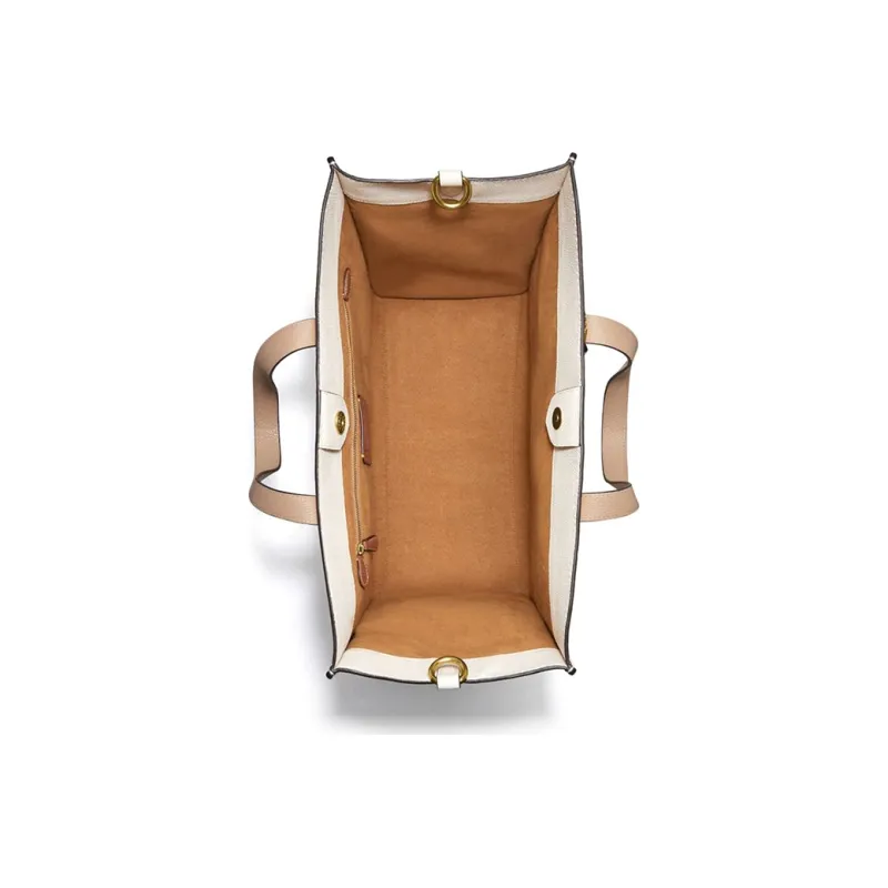 COACH Field Canvas With Leather Tote Bag Shopping Bag Portable Crossbody Bag Shoulder Bag Large Size Women's White-5