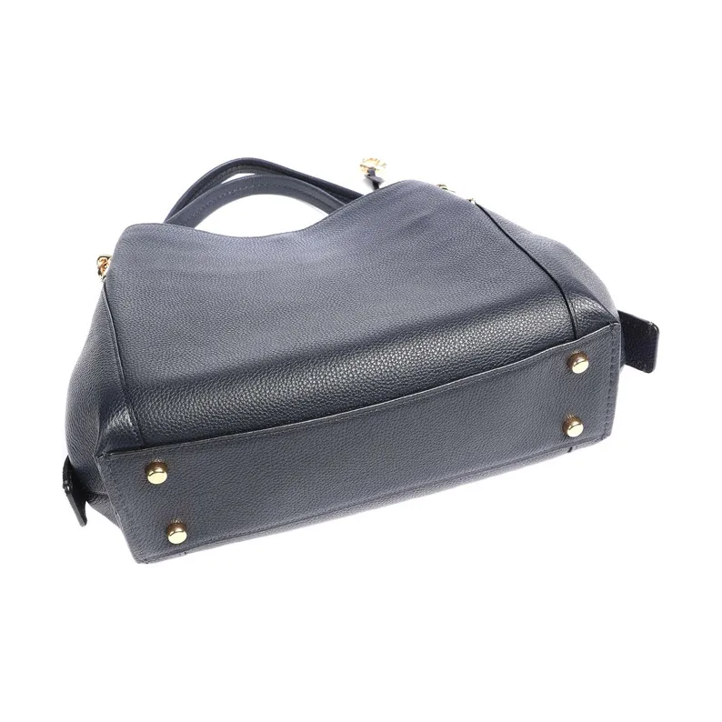 COACH Dalton Leather Handbag Shoulder Bag Large Size Women's Dark Marine Blue-2