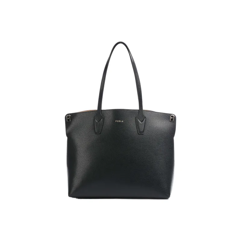 Furla Paradiso Leather Shoulder Bag Tubas Women's Black-0