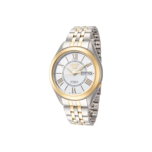 SEIKO Automatic Mechanical Movement Stainless Steel Strap Watch 34mm Men's Watch White Dial