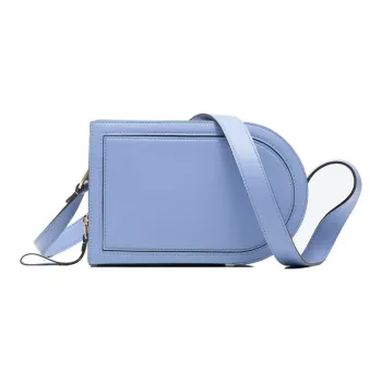 Delvau Pin Grain Calfskin Clutch, Shoulder Bag, Crossbody Bag Women's Cornflower Blue