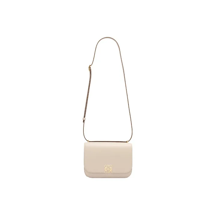 LOEWE Goya Cow Leather Shoulder Bag Crossbody Bag Small Size Women's Oat-4