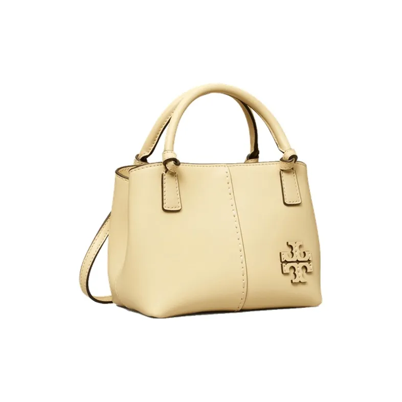TORY BURCH McGraw Cow Leather Handbag, Shoulder Bag, Crossbody Bag Mini Women's Ivory-1