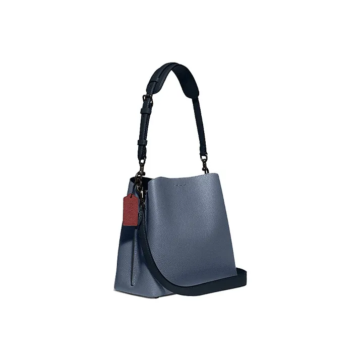 COACH Willow Cow Leather Handbag, Shoulder Bag, Crossbody Bag Medium Size Women's Blue-2