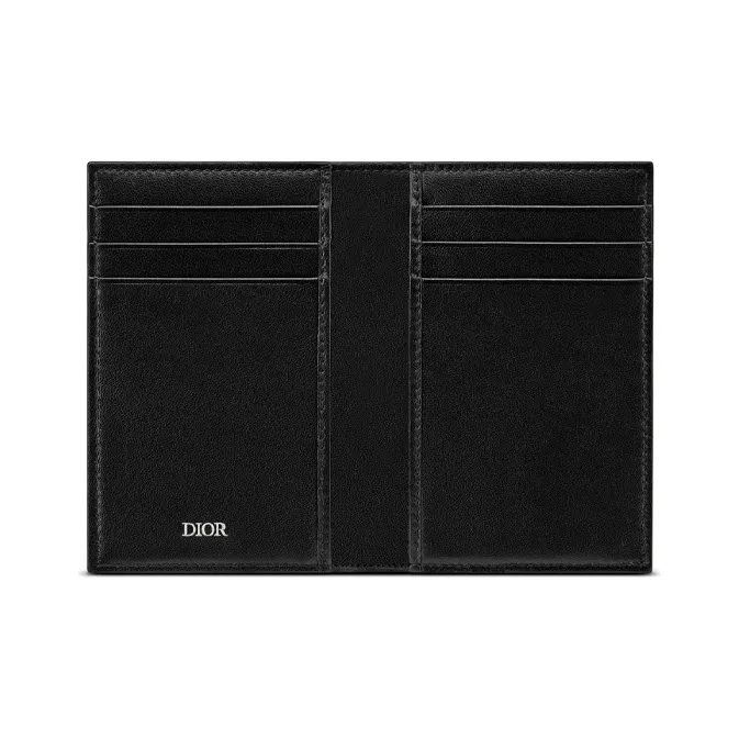 DIOR Canvas Bag, Card Holder, Wallet, Card Holder Men's Black Monogram-4