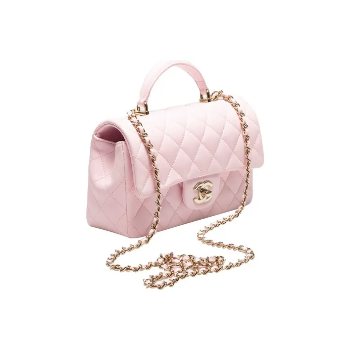 CHANEL Classic Flap CF Lambskin Shoulder Bag, Crossbody Bag, Handbag Women's Pink-1