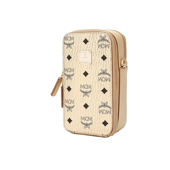 MCM Visetos Crossbody Camera Bag Berlin Gold-1