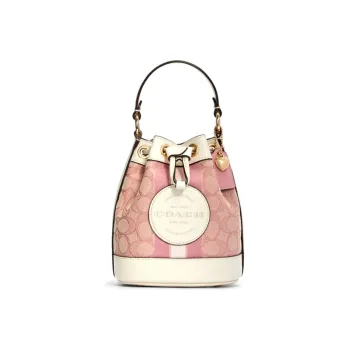 COACH Dempsey Cow Leather Bucket Bag Crossbody Bag Shoulder Bag Handbag Mini Women's Cherry Blossom Pink