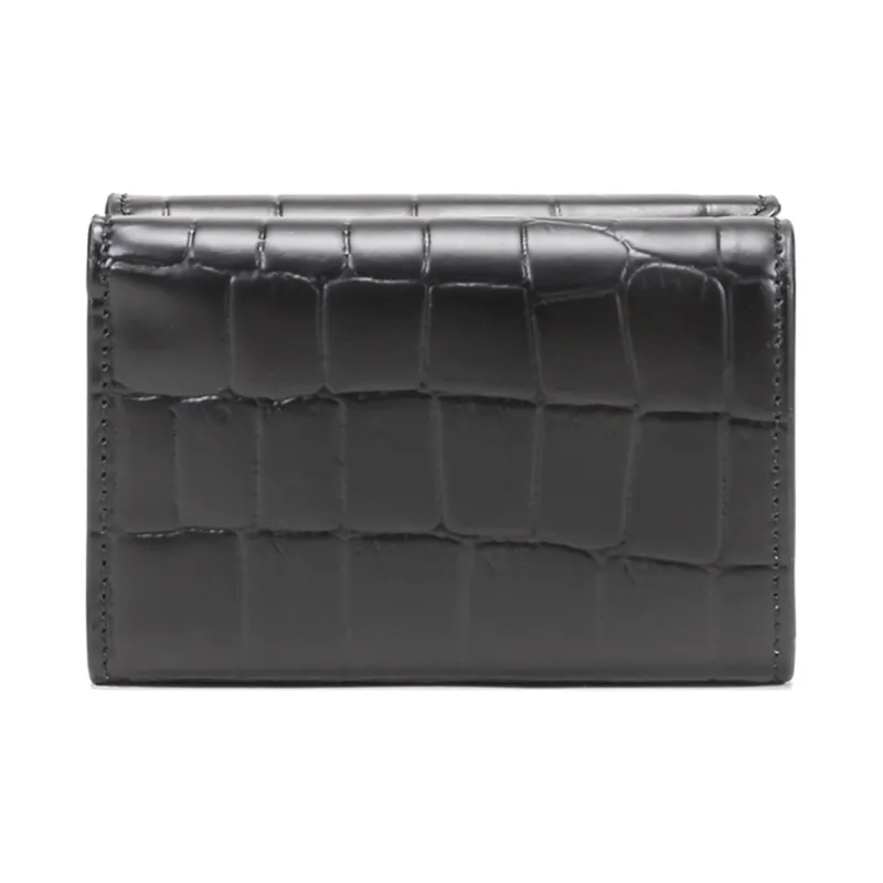 Balenciaga Cow Leather Wallets With Money Clip Mini Women's Black-3