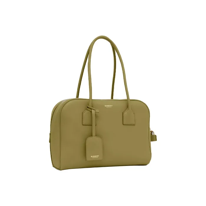 Burberry Cube Leather Bowling Bag Handbag Shoulder Bag Women's-1