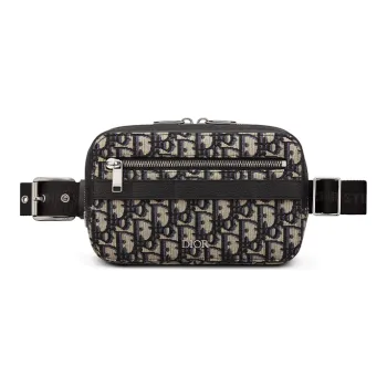 DIOR Nylon Fabric Shoulder Bag Crossbody Bag Sling Bag Fanny Pack Regular Unisex Beige & Black